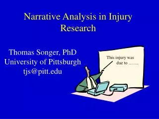 Narrative Analysis in Injury Research