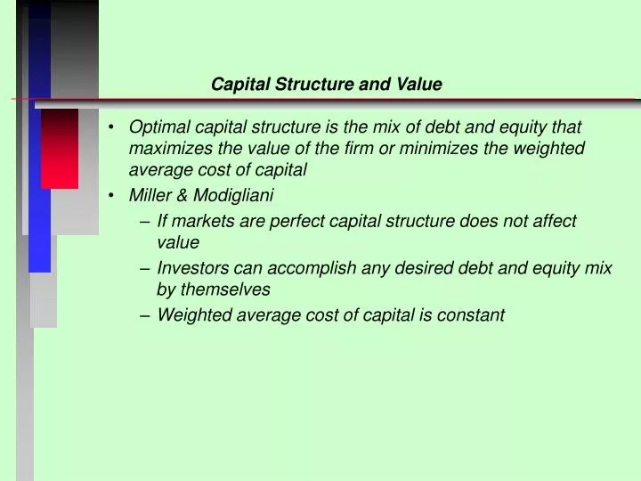 capital structure and value