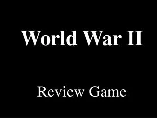 World War II Review Game