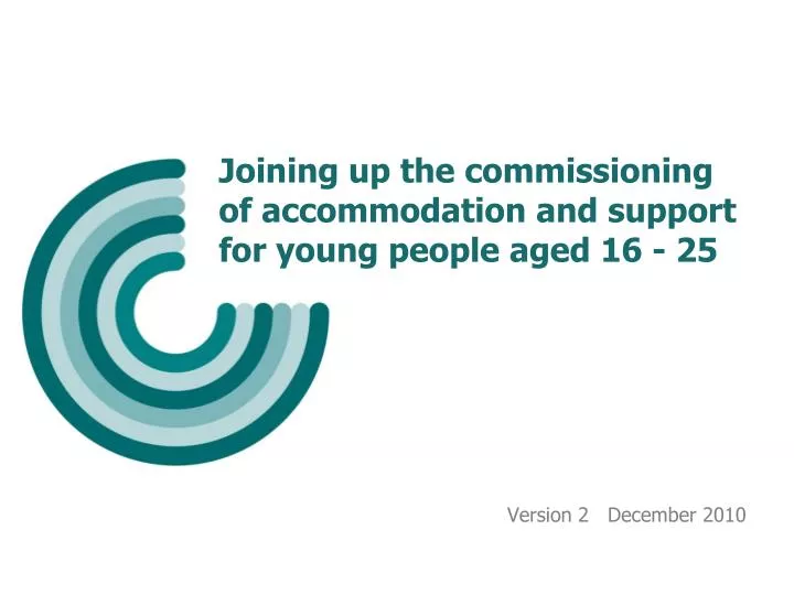 joining up the commissioning of accommodation and support for young people aged 16 25