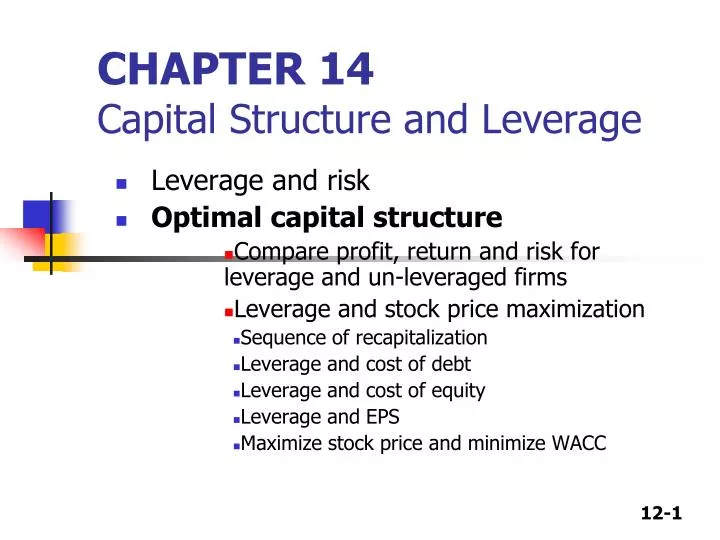 chapter 14 capital structure and leverage