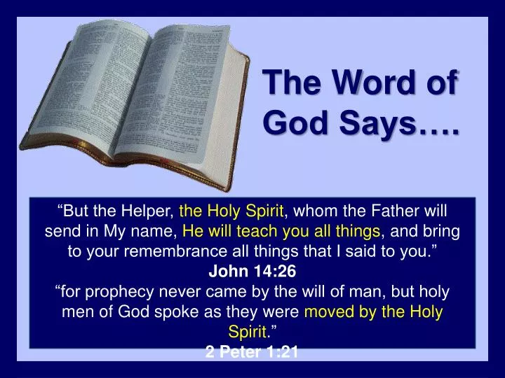 the word of god says