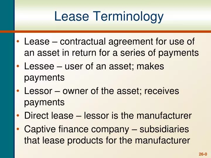 lease terminology