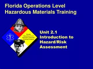 Unit 2.1 Introduction to Hazard/Risk Assessment
