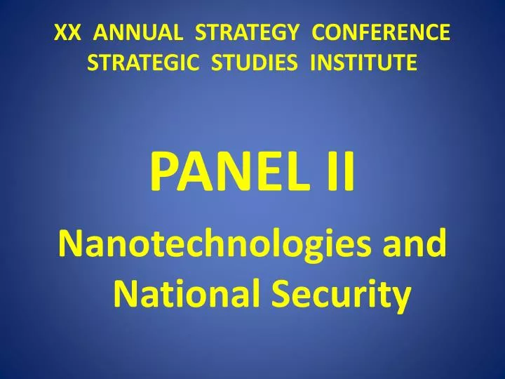 xx annual strategy conference strategic studies institute