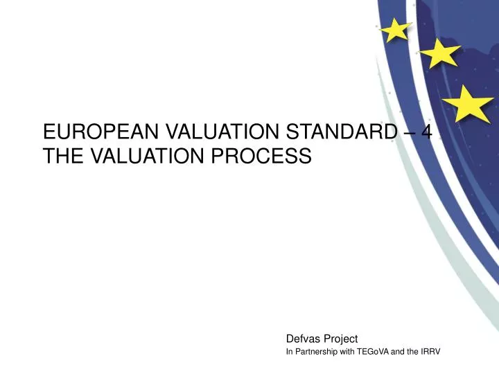 european valuation standard 4 the valuation process