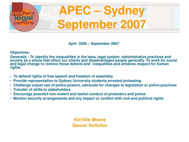 apec sydney september 2007