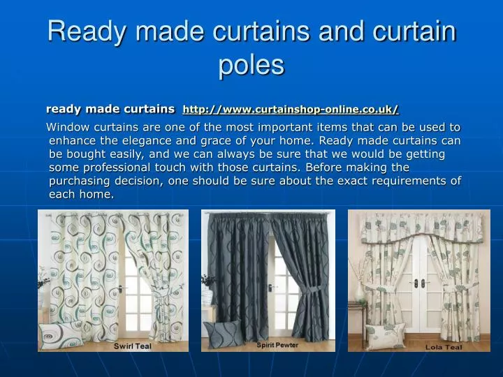 ready made curtains and curtain poles