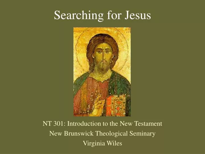 searching for jesus