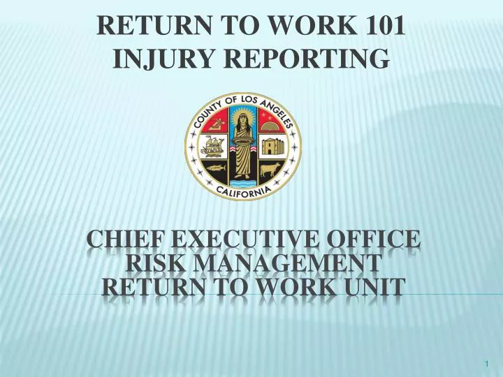 return to work 101 injury reporting