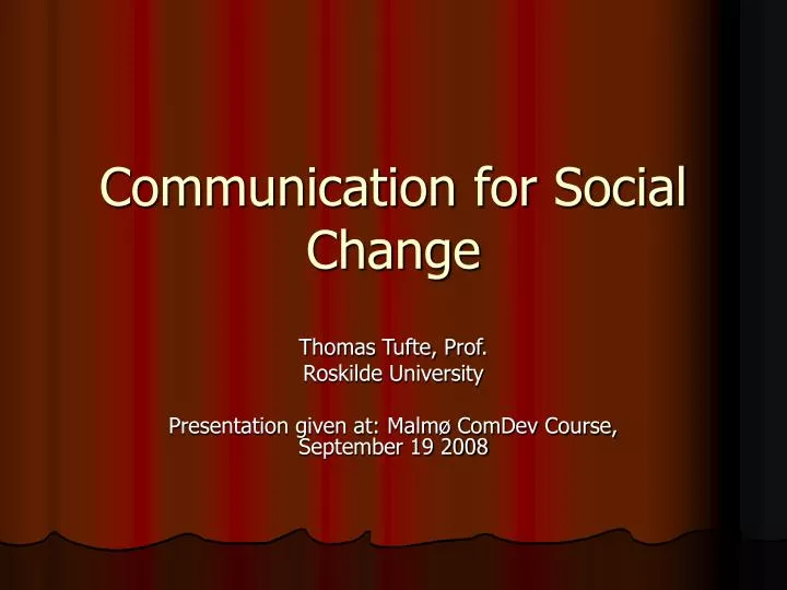 communication for social change