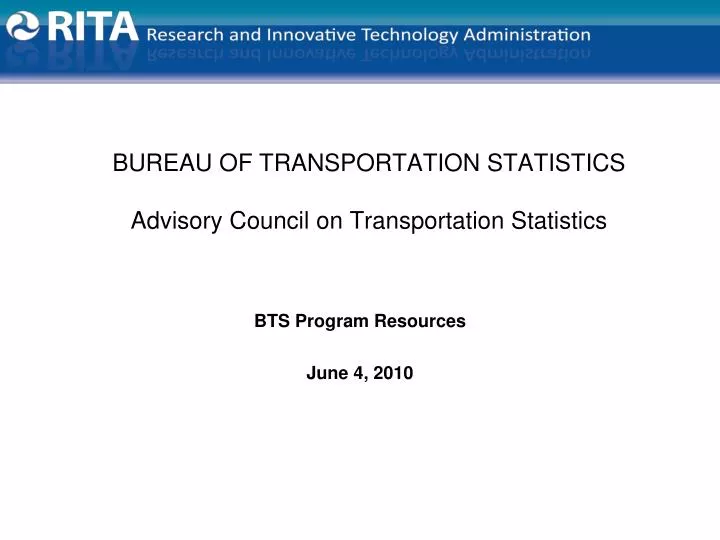 bureau of transportation statistics advisory council on transportation statistics