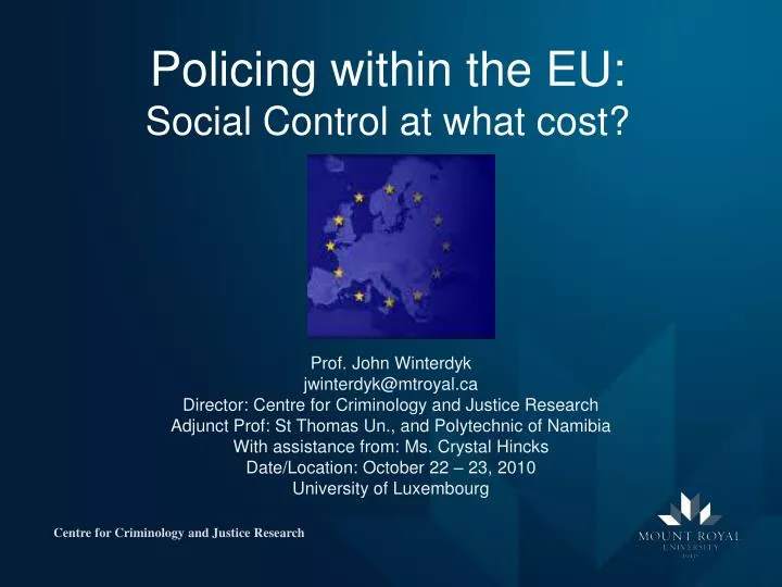 policing within the eu social control at what cost