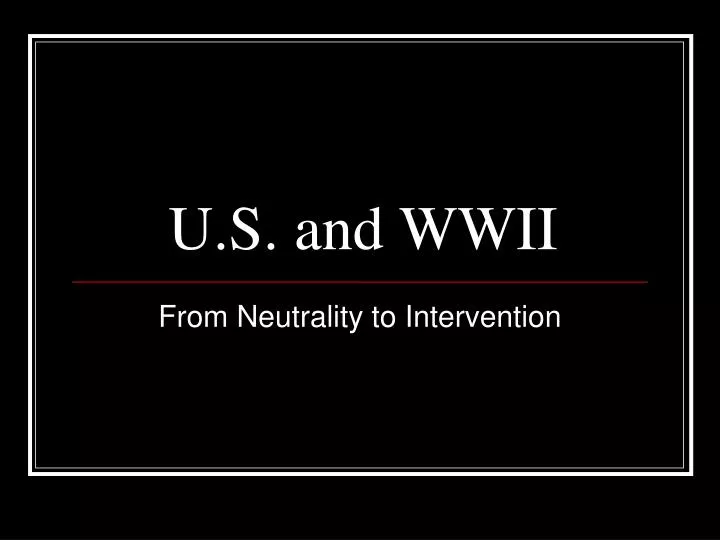 from neutrality to intervention