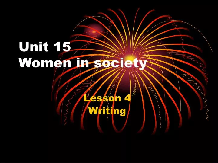 unit 15 women in society