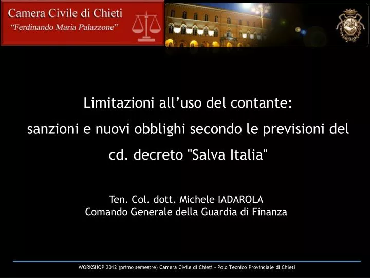 Ppt Limitazioni Alluso Del Contante Sanzioni E Nuovi Obblighi Secondo Le Previsioni Del Cd 8432