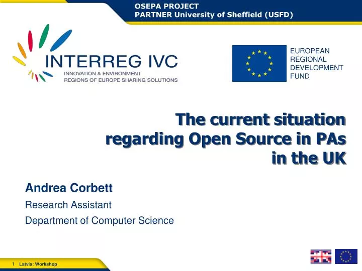 the current situation regarding open source in pas in the uk