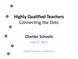 Highly Qualified Teachers Connecting the Dots