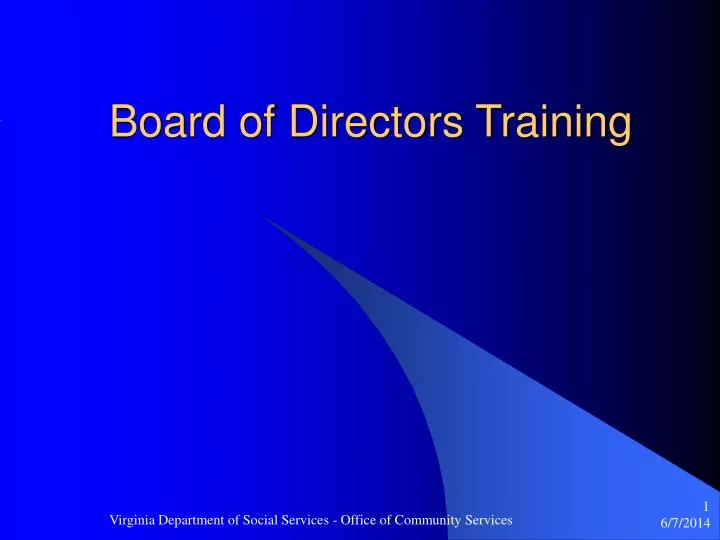 board of directors training