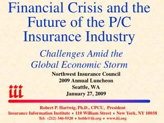 Financial Crisis and the Future of the P/C Insurance Industry Challenges Amid the Global Economic Storm