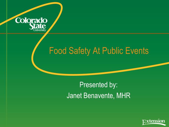 food safety at public events
