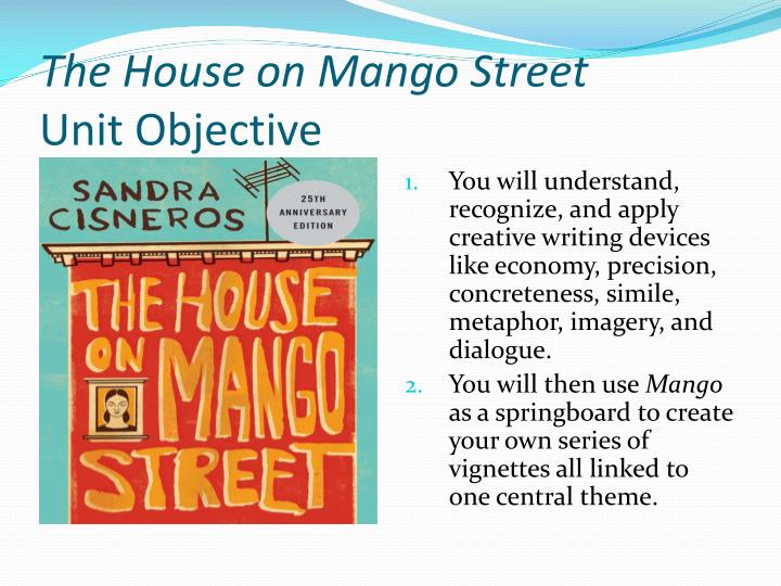 the house on mango street unit objective