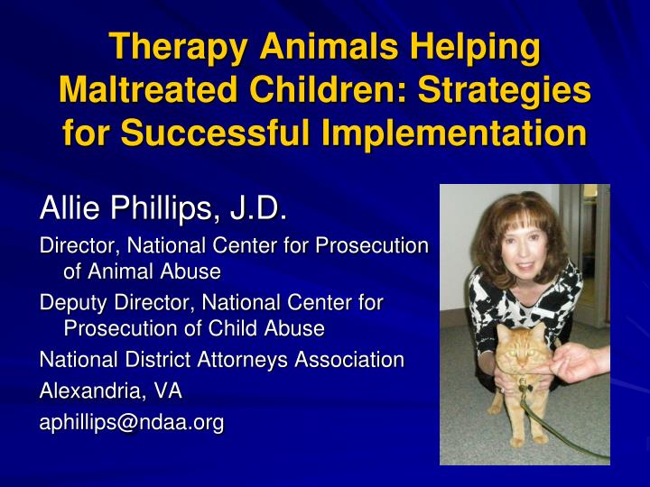 therapy animals helping maltreated children strategies for successful implementation