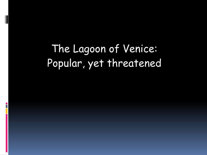 the lagoon of venice popular yet threatened