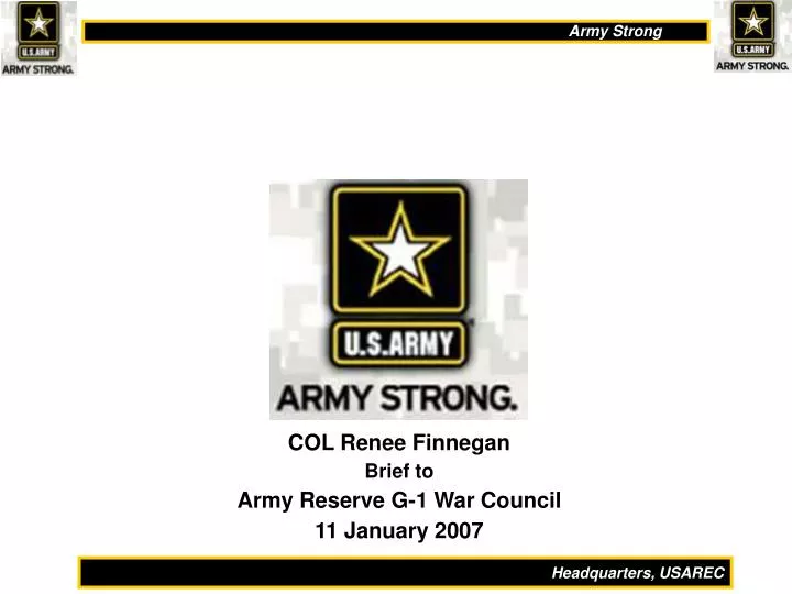 col renee finnegan brief to army reserve g 1 war council 11 january 2007