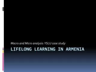 Lifelong learning in armenia