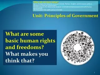 What are some basic human rights and freedoms? What makes you think that?