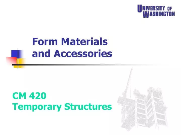 form materials and accessories