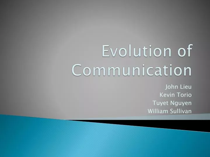 evolution of communication