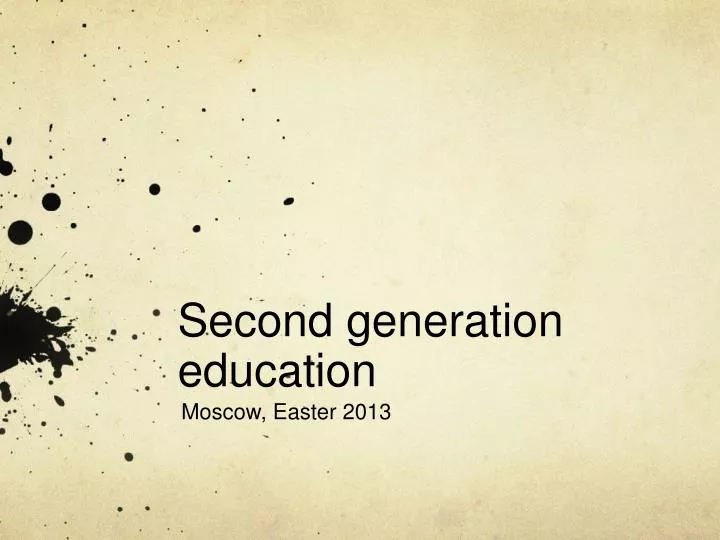 second generation education