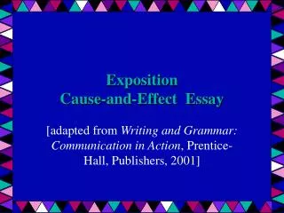 Exposition Cause-and-Effect Essay