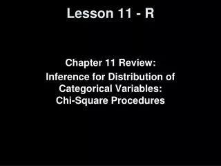 Lesson 11 - R