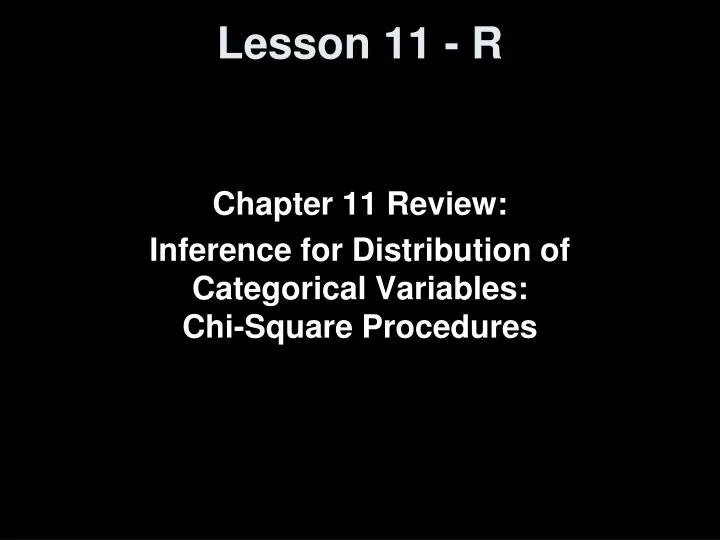 lesson 11 r