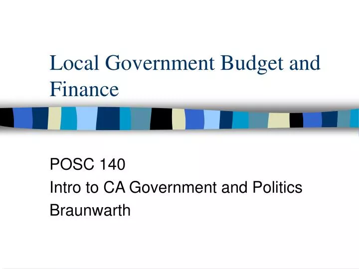 local government budget and finance