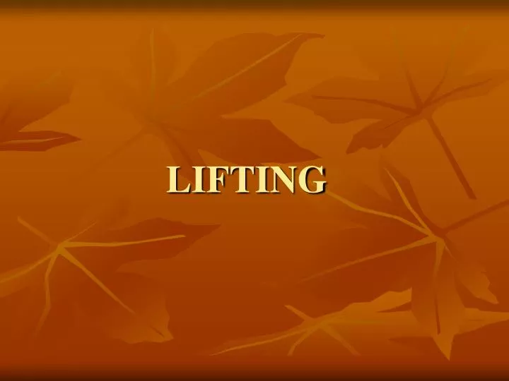 lifting