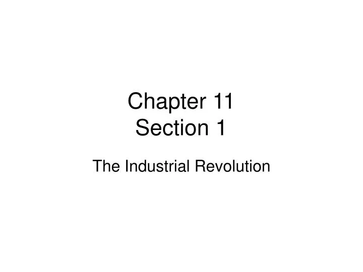 chapter 11 section 1