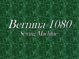 Bernina 1080