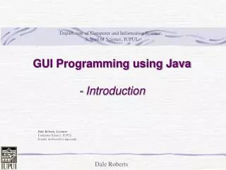 GUI Programming using Java - Introduction