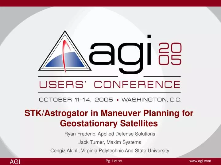 stk astrogator in maneuver planning for geostationary satellites