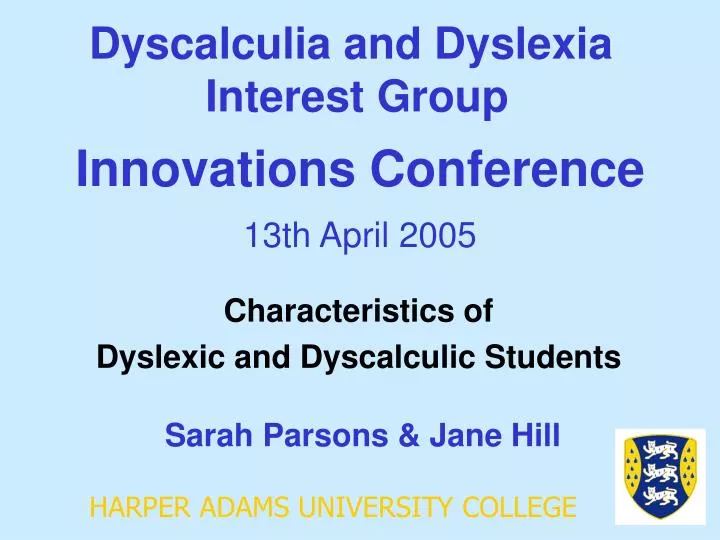 dyscalculia and dyslexia interest group