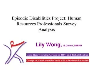 Episodic Disabilities Project: Human Resources Professionals Survey Analysis