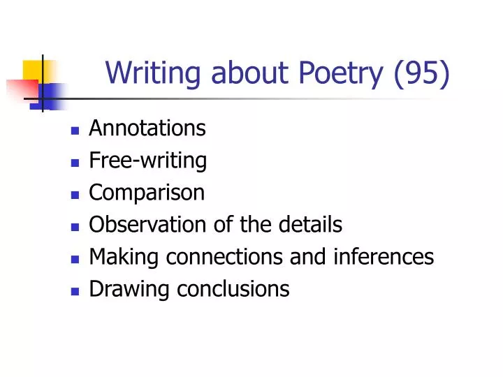writing about poetry 95