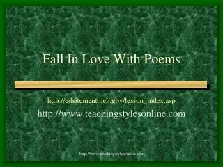 Fall In Love With Poems