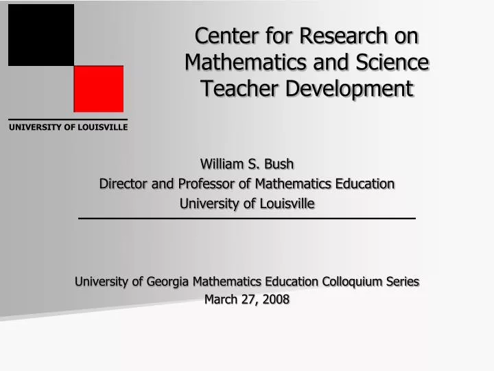 center for research on mathematics and science teacher development