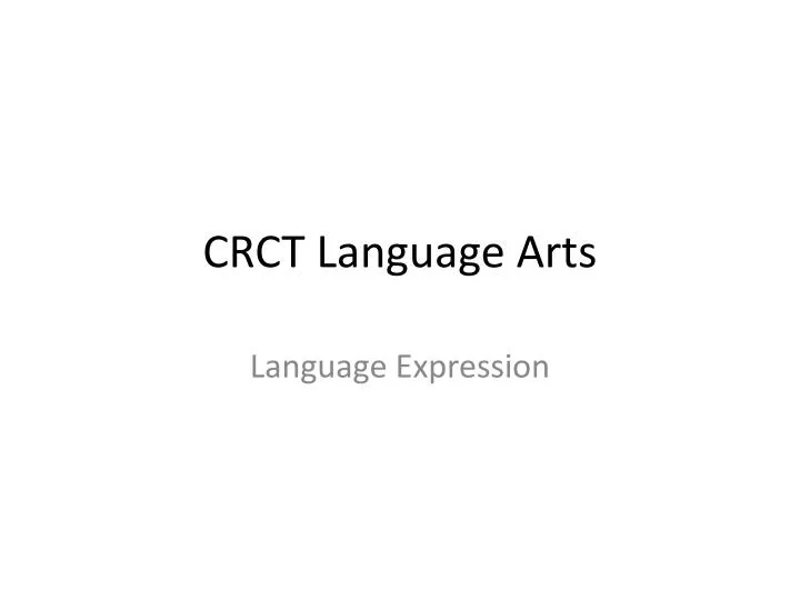 crct language arts
