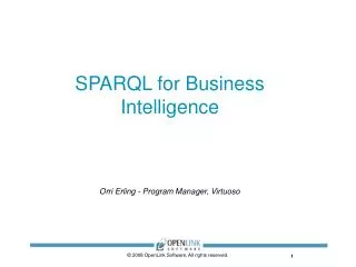 SPARQL for Business Intelligence